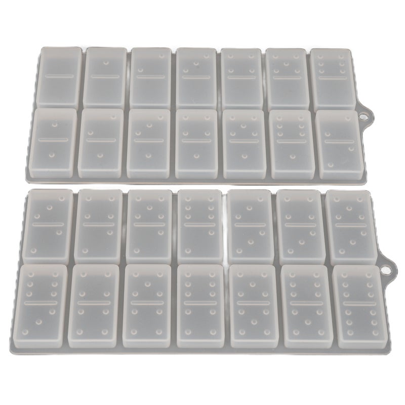 Epoxy Resin Domino Silicone Mold: 2Pcs Non-Toxic Reusable Easy Clean - Durable Eco-Friendly for Family DIY Craft, Chocolate Soap Cake Making - Image 5
