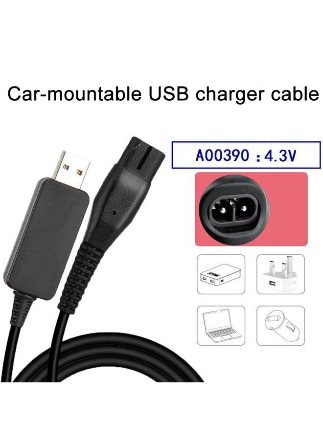 HuHa - 2pcs A00390 4.3V USB Charger Power Cord for PHILIPS Shaver RQ310 S510 YQ300 S100 - Image 1