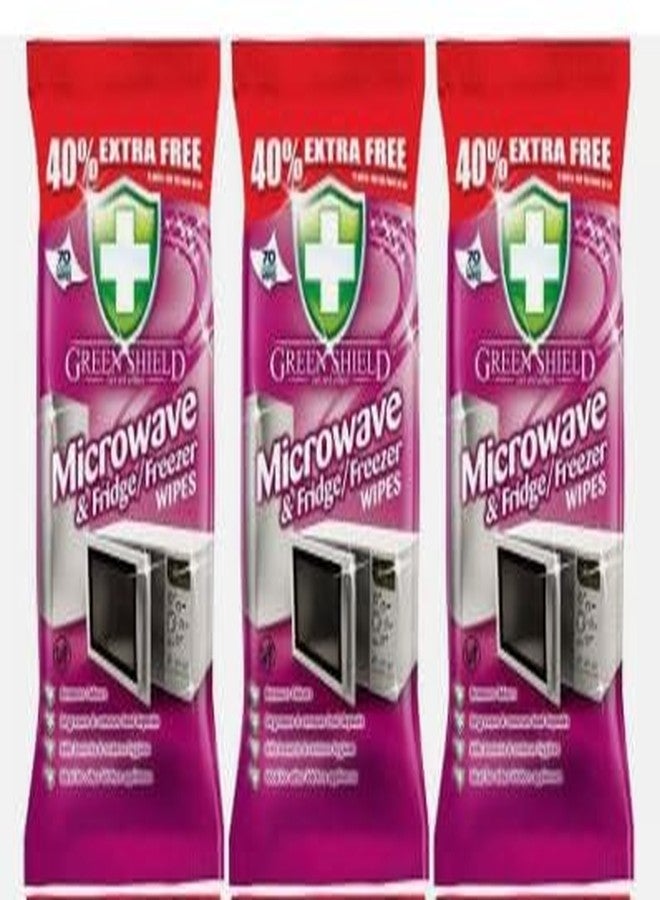 Greenshield Microwave and Fridge Freezer Wipes -70's Pack of 3