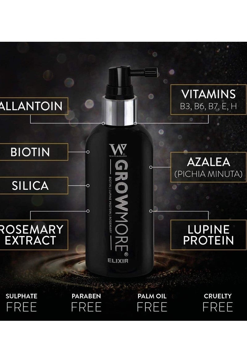 Watermans Grow Me Gromi Shampoo and Serum Grow More Hair Growth Elixir for Men and Women  - Image 3