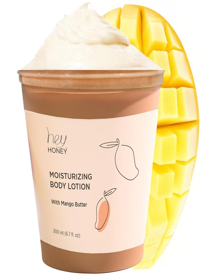 Hey Honey Mango & Honey Ultra Hydrating Body Lotion - Hyaluronic Acid Fruit Enzymes Shea & Mango Butter Moisturizer | Fast-Absorbing Cruelty-Free Skin Barrier Support | 6.7 fl oz - Image 1