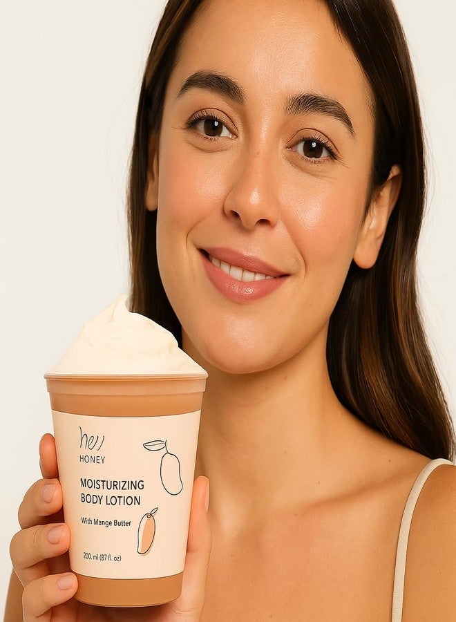 Hey Honey Mango & Honey Ultra Hydrating Body Lotion - Hyaluronic Acid Fruit Enzymes Shea & Mango Butter Moisturizer | Fast-Absorbing Cruelty-Free Skin Barrier Support | 6.7 fl oz - Image 3
