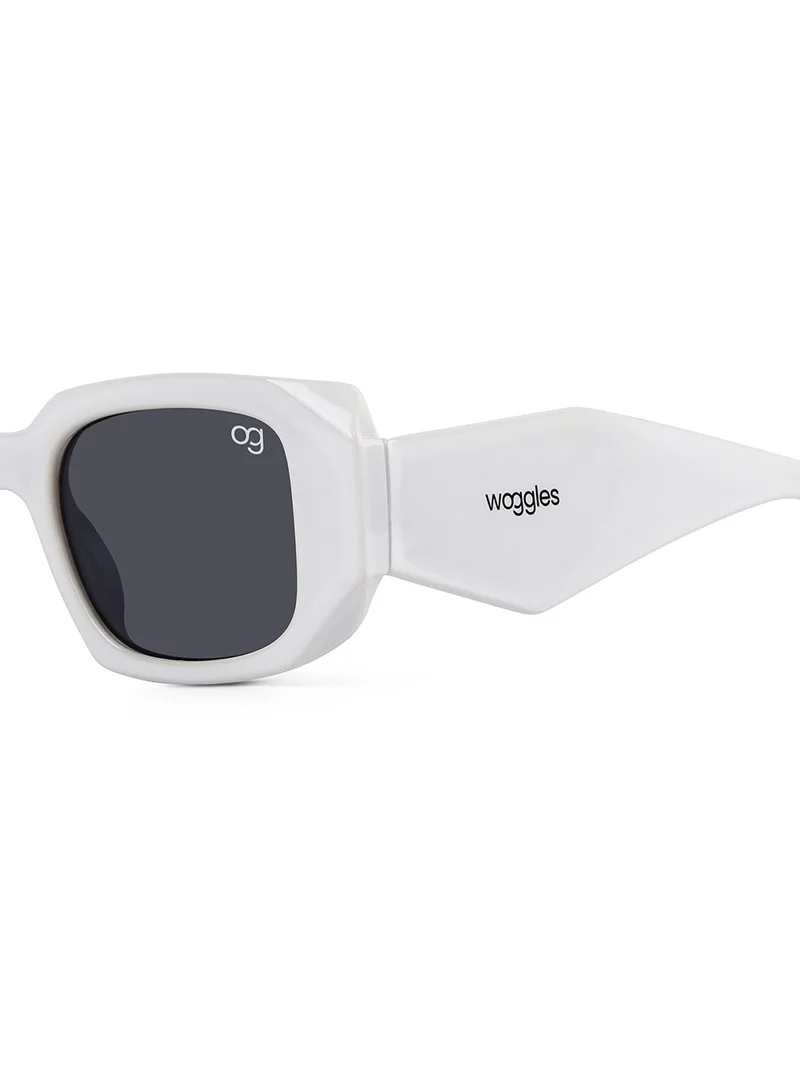 ووجلز Stylish White Polarized Rectangle Kids Sunglasses