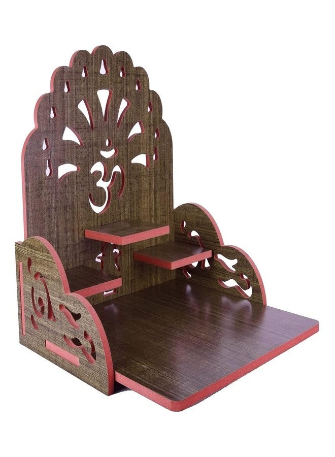 PRIMEFAIR Handmade Beautiful Wooden Temple/Puja Mandir/Wall Hanging and Table Top Home Art & Craft Engineered Wood Home Wall Temple (BROWN-395) - Image 4