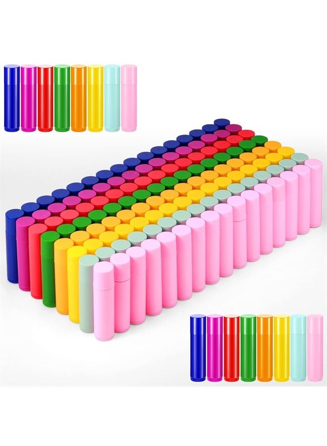 Patelai 128 Pieces Lip Balm Tubes 5 ml Refillable Rotatable Plastic Lipstick Tubes Empty Lip Gloss Balm Containers DIY Lip Gloss Balm Tube Holder for DIY Cosmetic, 8 Colors - Image 1