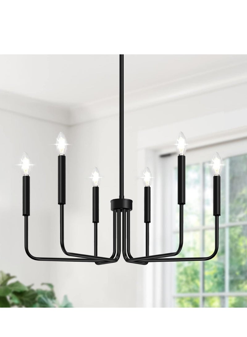 RATSAW 6 Light Farmhouse Chandelier Industrial Modern Chandelier Hanging Light Fixtures Hanging - Image 1