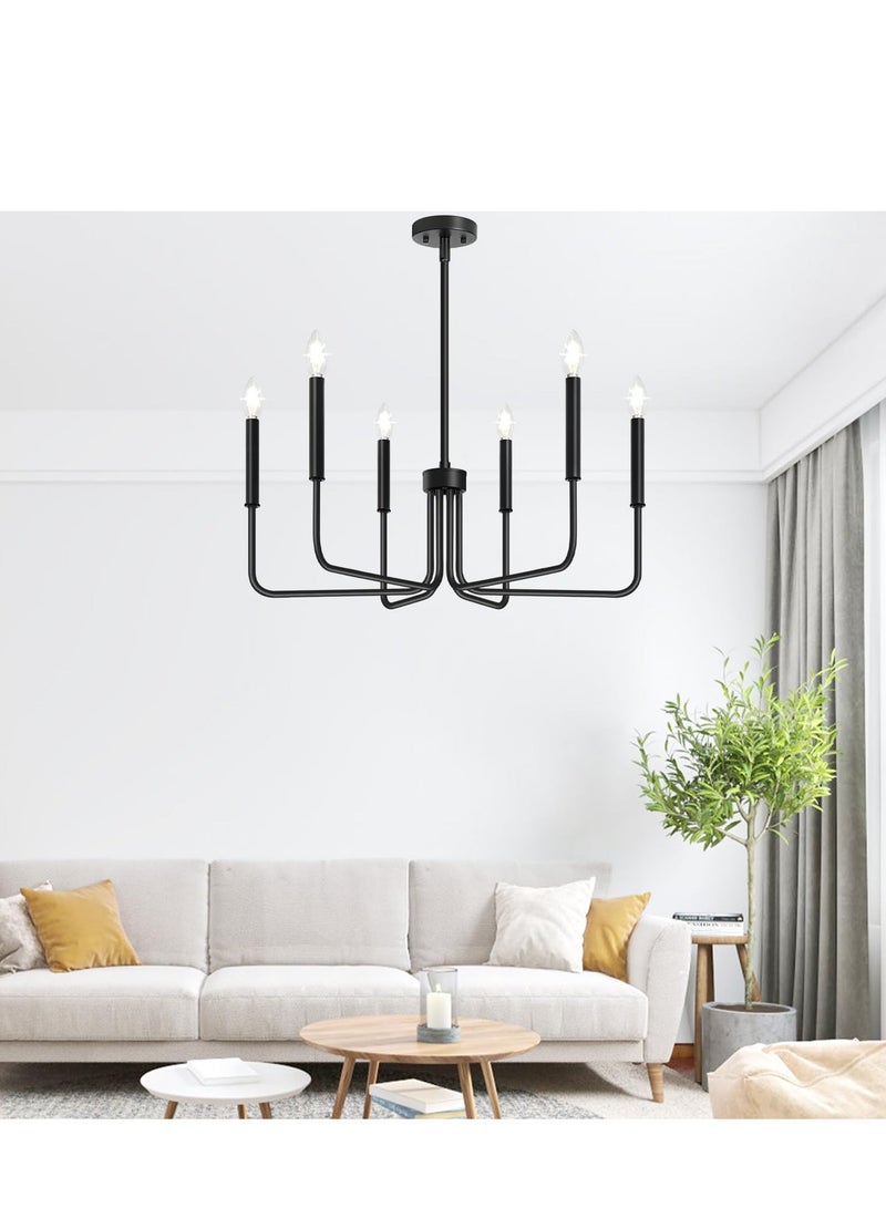 RATSAW 6 Light Farmhouse Chandelier Industrial Modern Chandelier Hanging Light Fixtures Hanging - Image 5