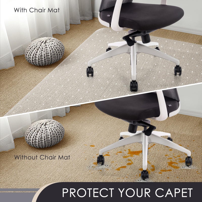 Kuyal Office Chair Mat for Carpet, 36x48 Clear Heavy Duty Computer Chair Mat, Under Desk Protector Carpeted Floors Mat, Easy Chair Movement,Ship Flat - Image 5