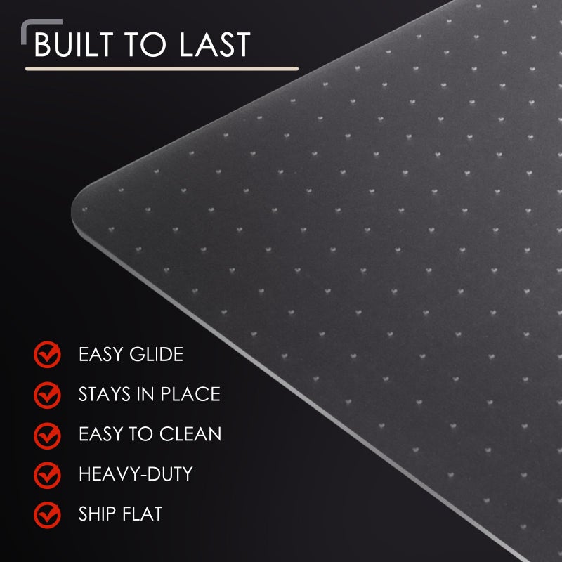 Kuyal Office Chair Mat for Carpet, 36x48 Clear Heavy Duty Computer Chair Mat, Under Desk Protector Carpeted Floors Mat, Easy Chair Movement,Ship Flat - Image 4