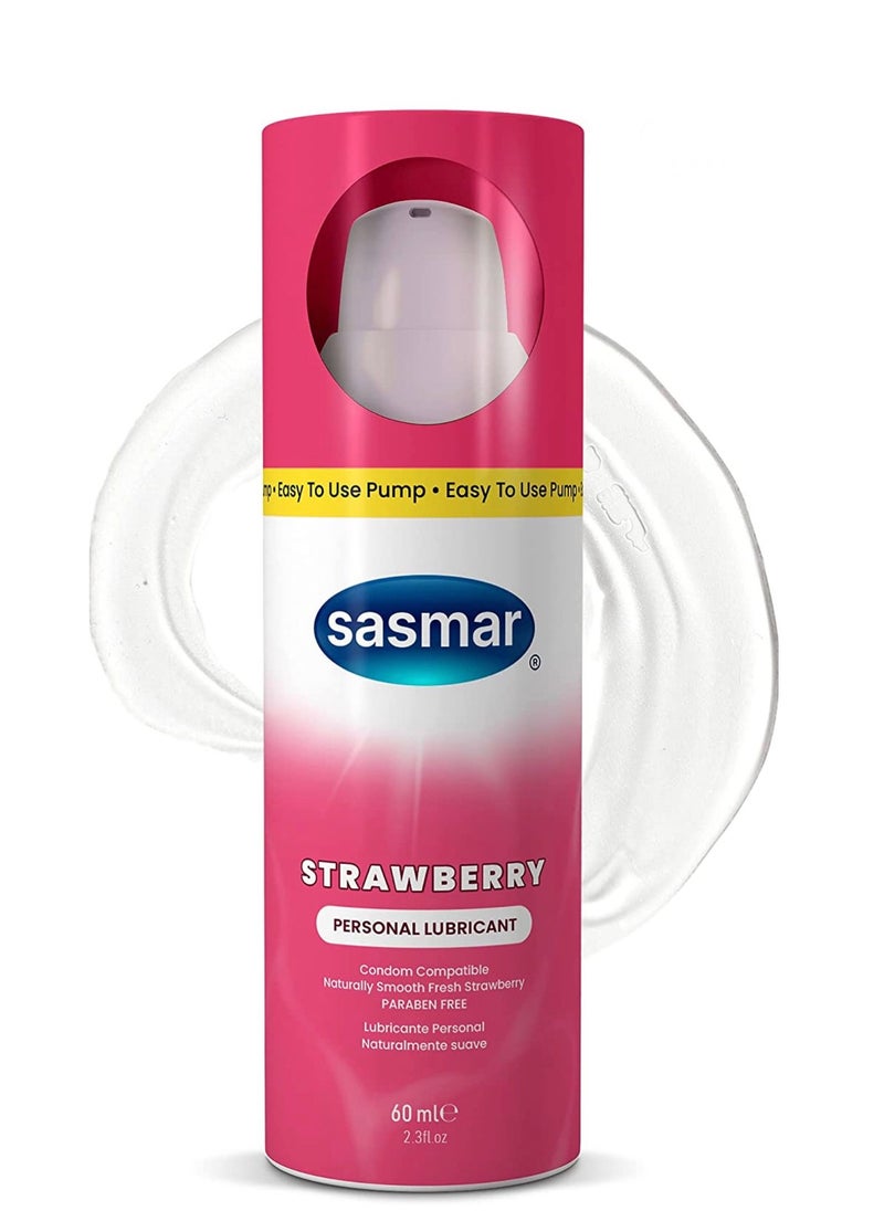 sasmar Sasmar Strawberry Flavored Personal Lubricant 60ml  - Image 2