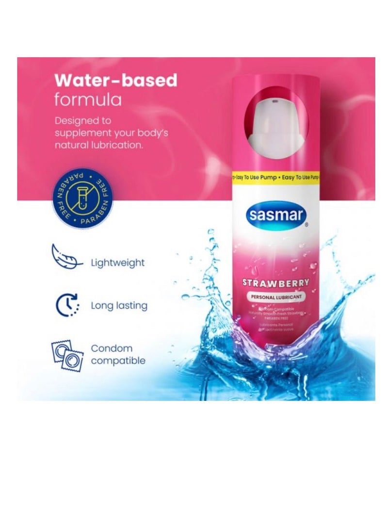 sasmar Sasmar Strawberry Flavored Personal Lubricant 60ml  - Image 3