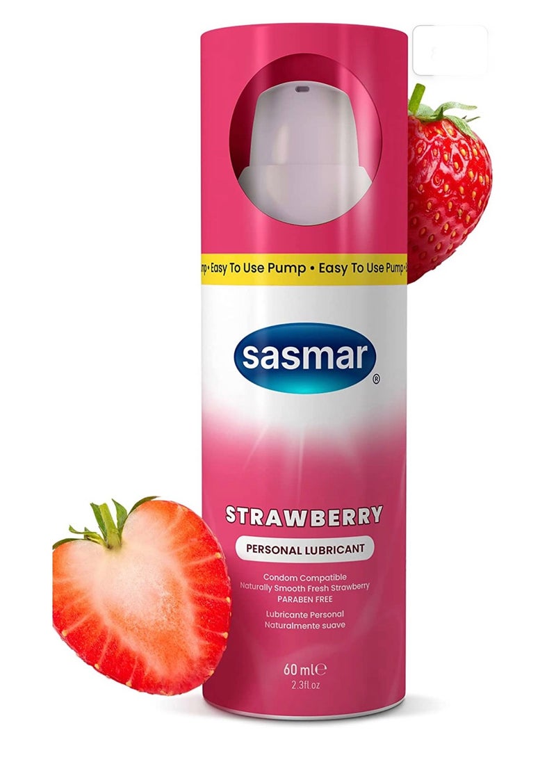 sasmar Sasmar Strawberry Flavored Personal Lubricant 60ml  - Image 1
