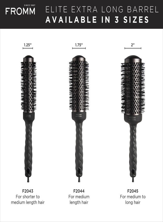 Fromm Elite Thermal Ceramic x Ionic 2 Inch Round Brush for Expert Blowouts, Faster Hair Drying, Extended Barrel for Anti-Static Styling, Smoothing, Straightening, and Shine, Ideal for Short Hair - Image 4