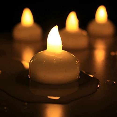 ZICOTO 12 Pcs Floating Tealight Water Sensor Battery Operated Waterproof LED Tea Light Candle Perfect for Gifting, Home, Birthday, Diwali, Christmas,Decorative Candles Gorgeous (12, Yellow SENSOUR) - Image 2