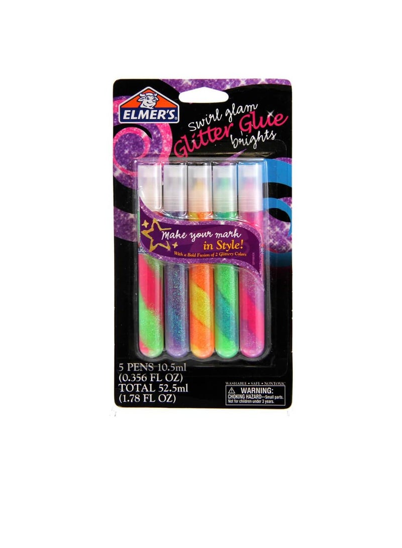 ELMER'S SWIRL GLITTER GLUE 5CT 10.5ML - Image 2