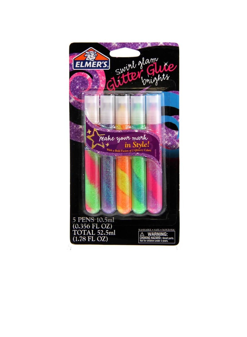 ELMER'S SWIRL GLITTER GLUE 5CT 10.5ML - Image 3