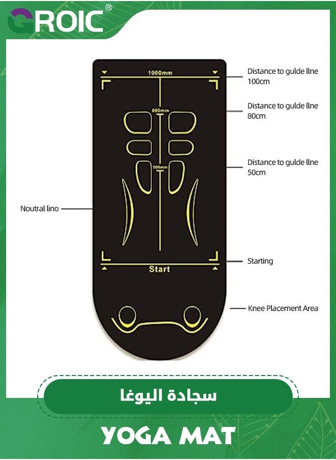 GROIC Yoga Mats for Home Workout,Premium PU Exercise Mat,Strong Grip Gym Mat,Abdominal Wheel Training Mat,Fitness Floor Mat  - Image 4
