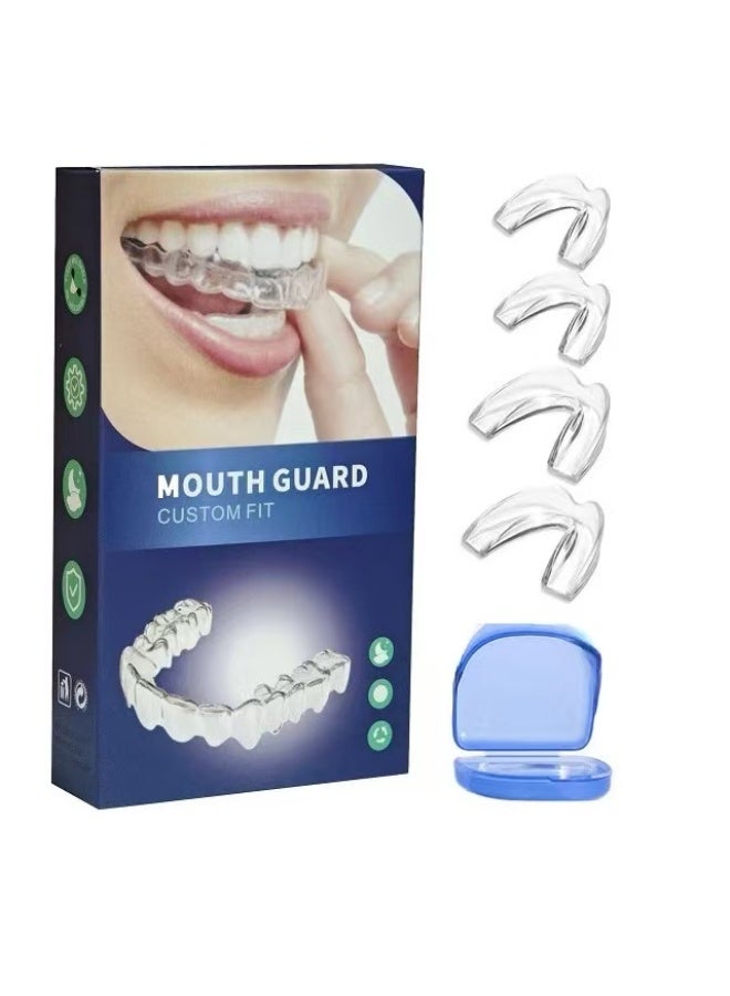 Chabeia 4 Pack Moldable Mouth Guards for Teeth Grinding – Night Guard for Clenching with Hygiene Case, Includes 2 Regular & 2 Heavy Duty Guards - Image 2