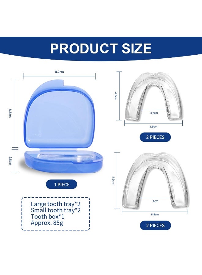 Chabeia 4 Pack Moldable Mouth Guards for Teeth Grinding – Night Guard for Clenching with Hygiene Case, Includes 2 Regular & 2 Heavy Duty Guards - Image 5