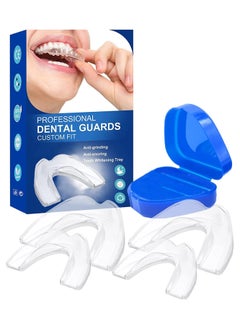 Chabeia 4 Pack Moldable Mouth Guards for Teeth Grinding – Night Guard for Clenching with Hygiene Case, Includes 2 Regular & 2 Heavy Duty Guards  - Image 1