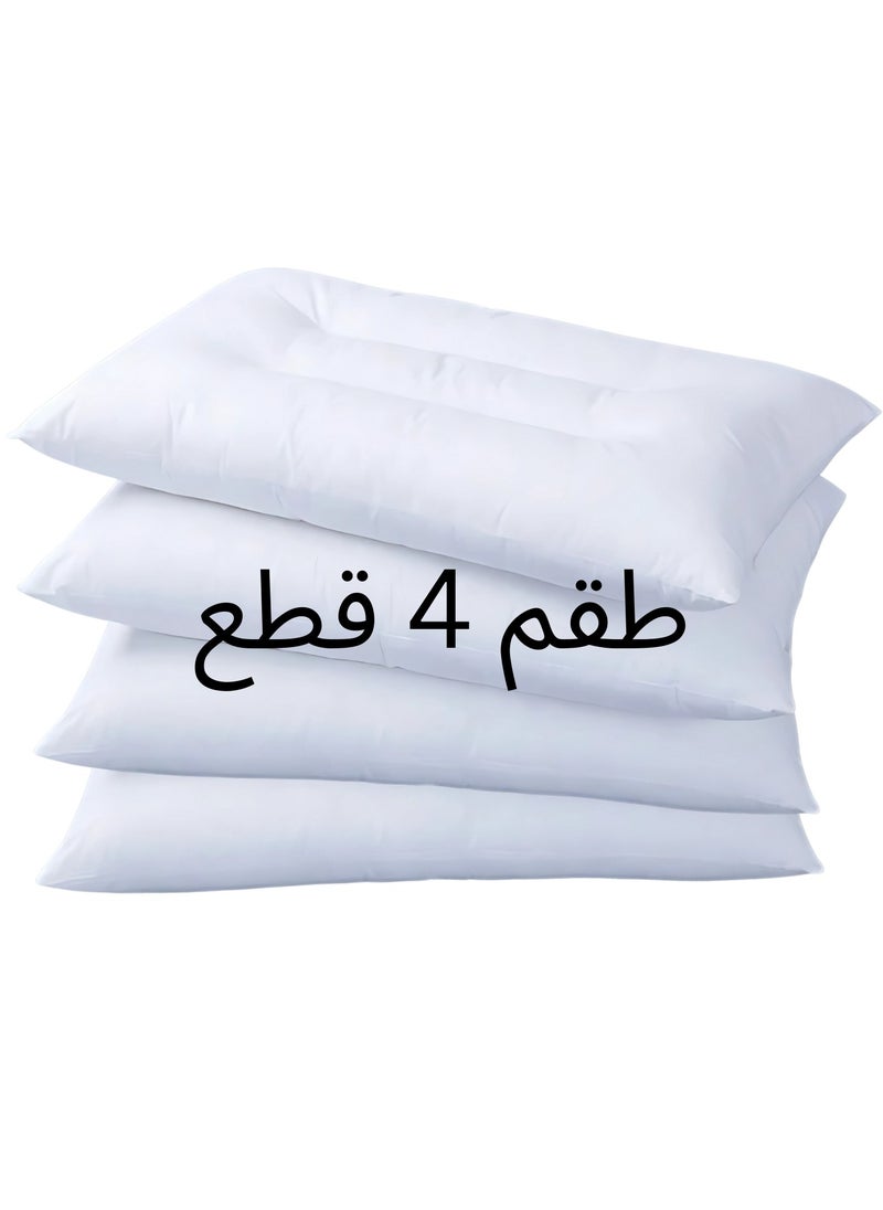 F.A.M.S Pack of 4 Bed Pillow – Support for Neck, Head, and Spine Alignment – Non-Removable Cover, Hypoallergenic, Breathable Fabric, Ideal for Pain Relief and Better Sleep  - Image 4