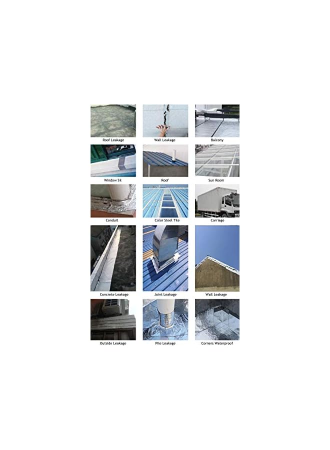 promass Professional Waterproof Butyl Rubber Tape External Aluminium Foil Suitable for Roof Leak, Surface Crack, Window Sill Gap, Pipe Rupture, Boat Sealing, Etc 10cm X 5meter WPBT-105M - Image 4