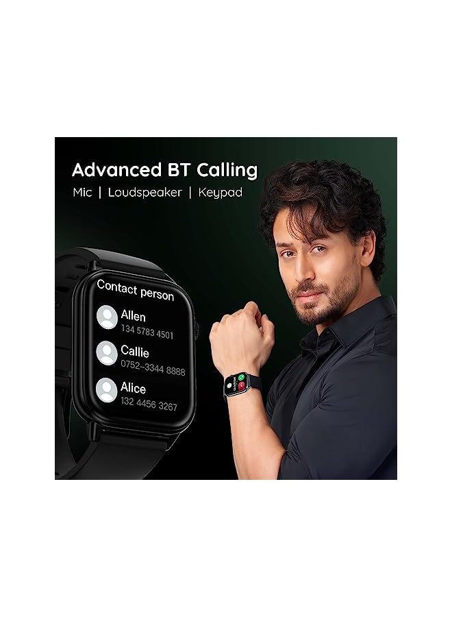 Pebble ساعة ذكية Pebble Orion Max للرجال | ساعة ذكية كبيرة عالية الدقة للنساء لتتبع اللياقة البدنية مع عمر بطارية كبير ومراقبة النوم ومراقبة معدل ضربات القلب في هيكل معدني شحن لاسلكي أسود - Image 3