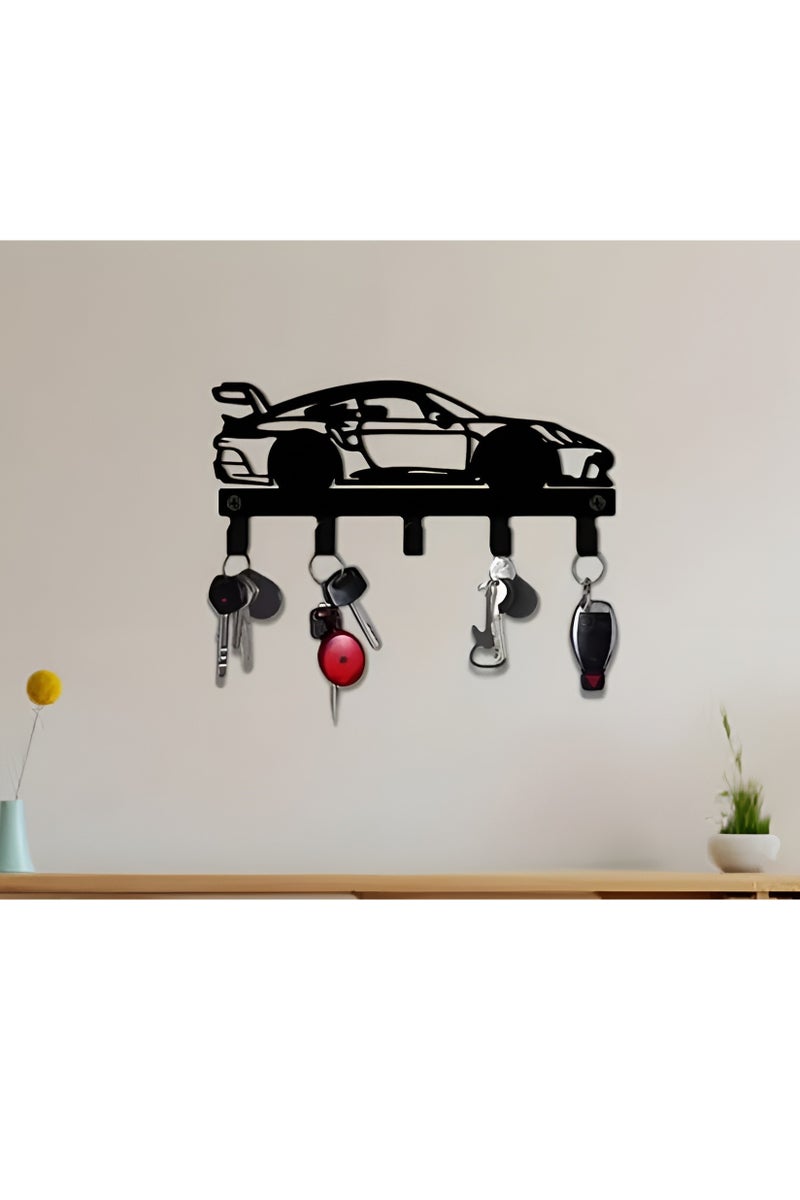 سوق الديكور حامل مفاتيح جداري لسيارة بورشه 911 جي تي 3 آر إس - منظم مفاتيح معدني فاخر بتصميم سيارة رياضية | حامل مفاتيح بخمسة أرقام | ديكور عصري للمنزل والمرآب | رف جداري بخطافات | هدية لعشاق السيارات | رف مفاتيح للمدخل، المكتب، غرفة النوم، كهف الرجل | علاقة مفاتيح أنيقة للسيارات | لوحة فنية جدارية لعشاق بورشه | تصميم فولاذي مقطوع بالليزر | إكسسوار سيارات فريد | حامل مفاتيح عملي للسيارة | لمسة نهائية سوداء غير لامعة | لعشاق بورشه من الرجال والأولاد والبنات | حل متين لتخزين مفاتيح بورشه جي تي 3 | ديكور مستوحى من رياضة السيارات | الكمية محدودة - Image 2