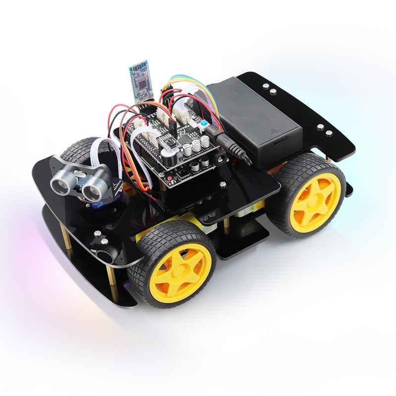 Freenove 4WD Car Kit Compatible with Arduino IDE Line Tracking Obstacle Avoidance Wireless Control App Ultrasonic Sensor Motor Servo - Image 2