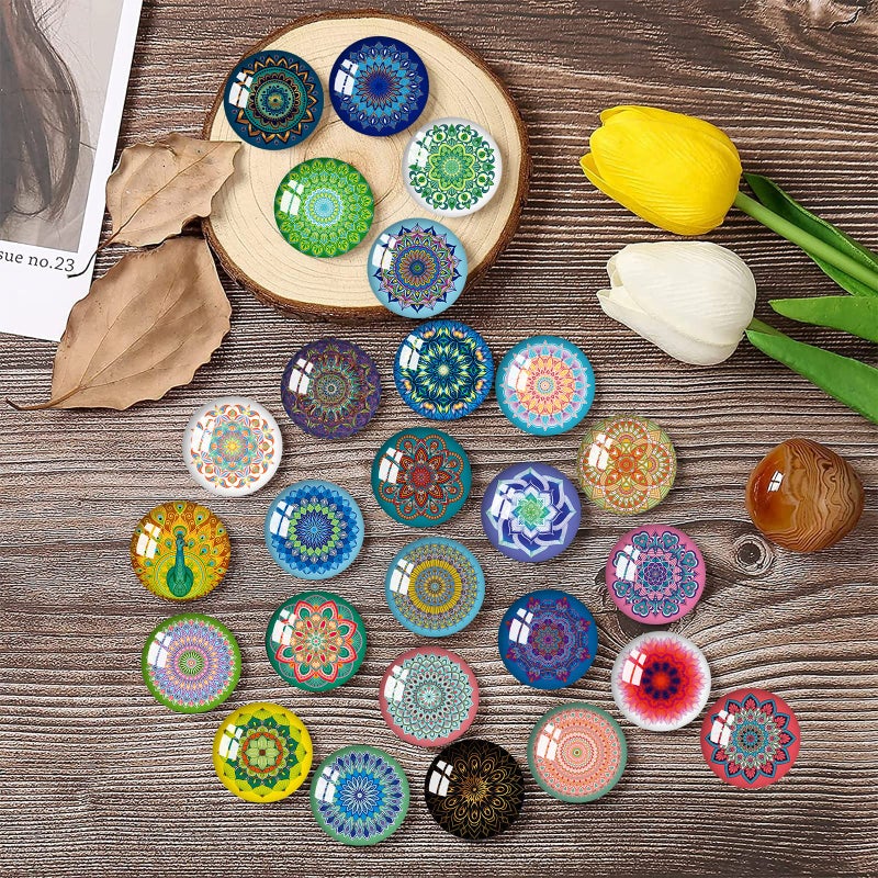MORCART 30PCS Mandala Fridge Magnets Decoration for Refrigerator Dishwasher Locker Whiteboard Magnetic Board Cabinets Classroom Office Cubicle - Image 3