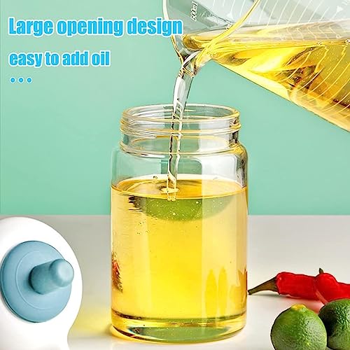 Harions 230 Ml Oil Dispenser With Brush, Glass Oil Jar With Brush - Multicolor, 230 Milliliters, Reusable, Adult, Classic, Cooking, Baking, BBQ, Salad Making, Frying, Roasting, Grilling, Marinating - Image 5