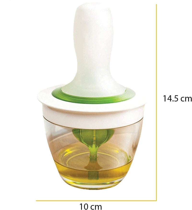 Fayby Kitchen Silicone Oil PotBottle Brush Dispenser Glass Bowl Container Set Silicone Pastry Barbecue Chefs Basting Set Brush for Cooking BBQ Baking and Grilling Green White - Image 2