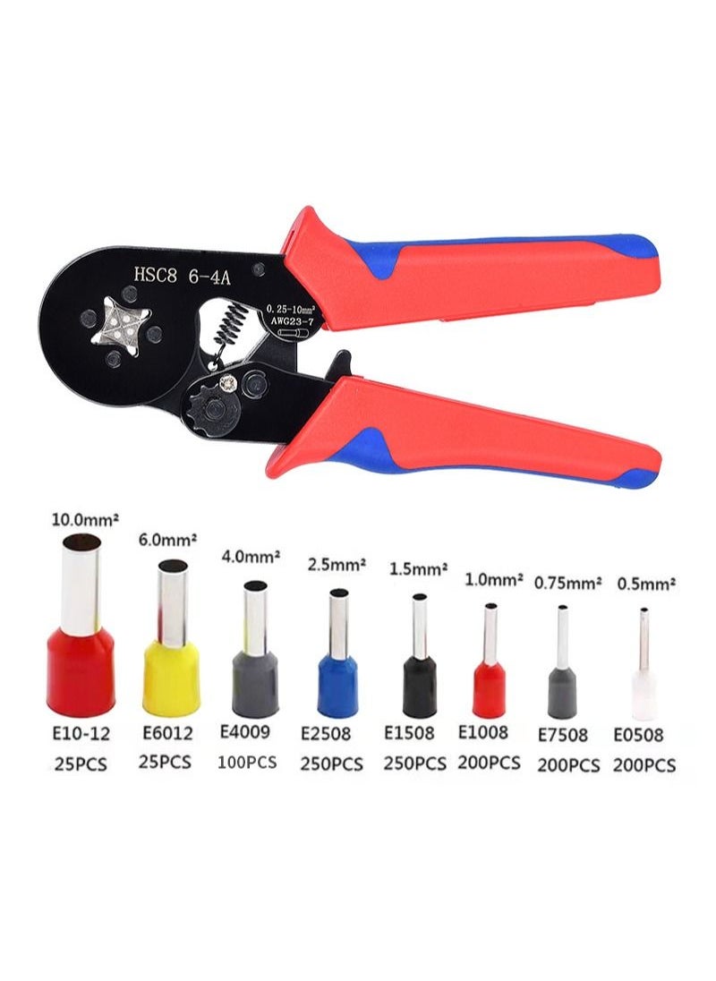 Sharpdo 1250-Pieces Ferrule Clip Set With Crimper Plier 0.25-10mm²  - Image 1