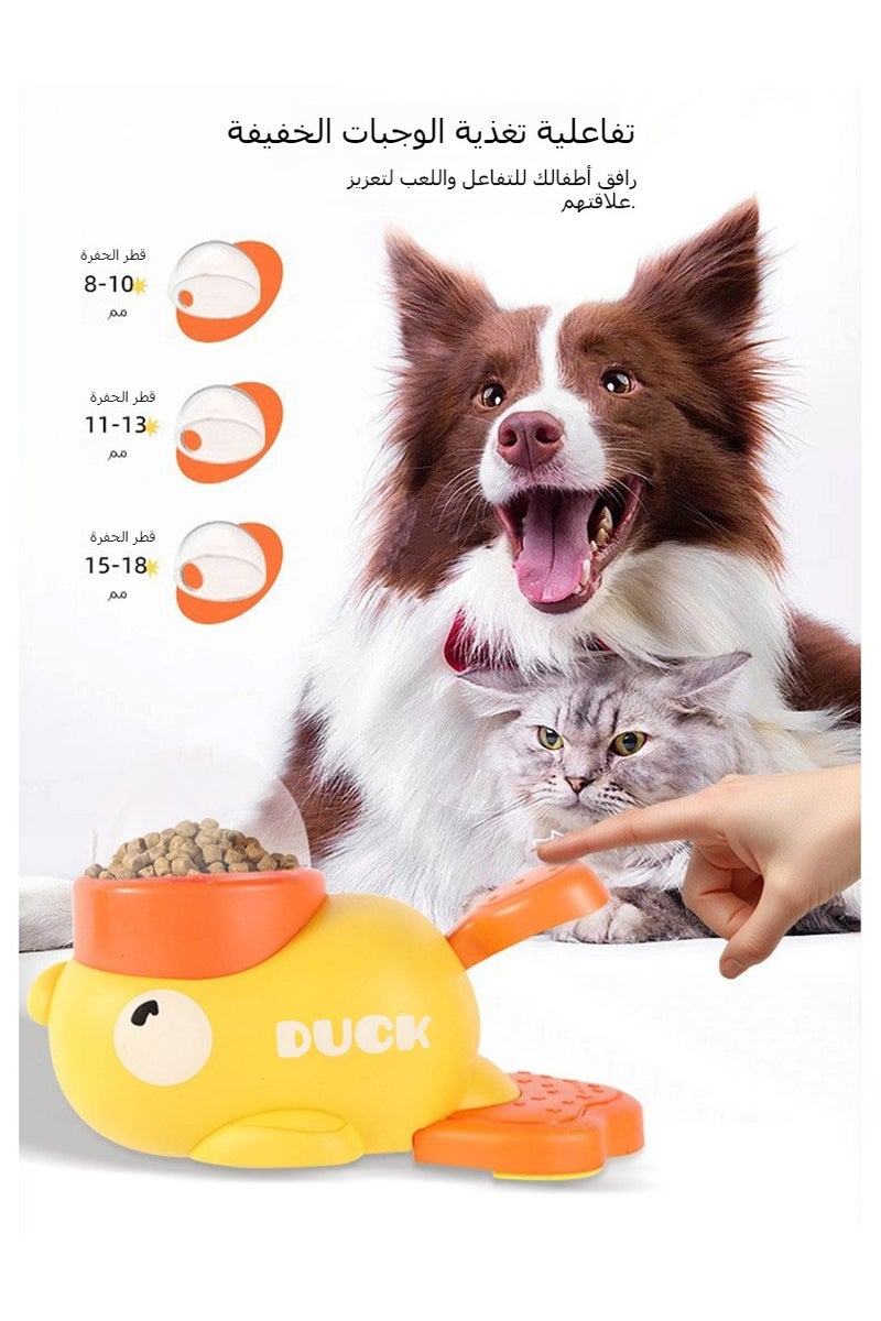 2-in-1 Interactive Dog Slow Feeder Puzzle Toy Durable Duck Shaped Design for Small Medium Dogs Promotes IQ Training Reduces Bloating Anti Gulping Fun Mealtime Feeding Solution - Image 5