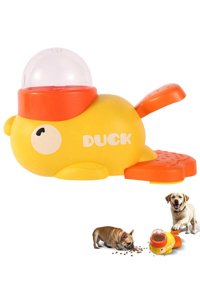 2-in-1 Interactive Dog Slow Feeder Puzzle Toy Durable Duck Shaped Design for Small Medium Dogs Promotes IQ Training Reduces Bloating Anti Gulping Fun Mealtime Feeding Solution - Image 1