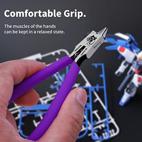 RUITOOL Model Nippers, Model Tools for Beginners to Repair and Fix Plastic Models, Ultra-thin Single-edged Non-slip Grip, 4.7 Inch Sharp Cutters for Model Building - Image 3