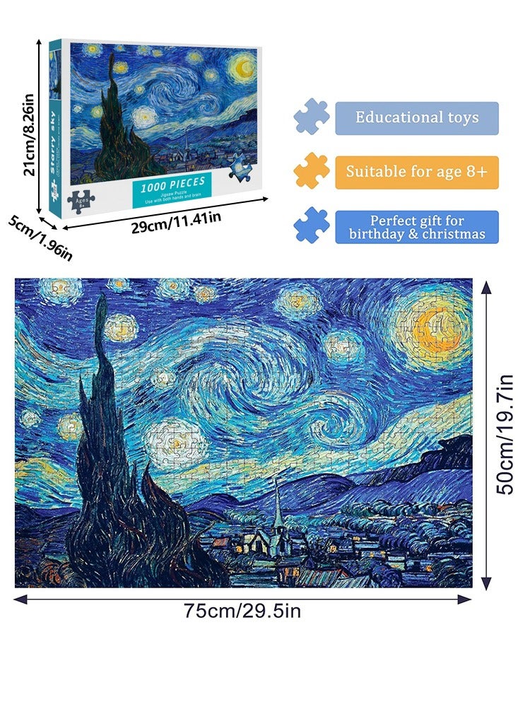 1000pcs Starry Sky Puzzle High Difficulty Stress Relief Educational Toys Adult Holiday Gift Birthday Gift - Image 5