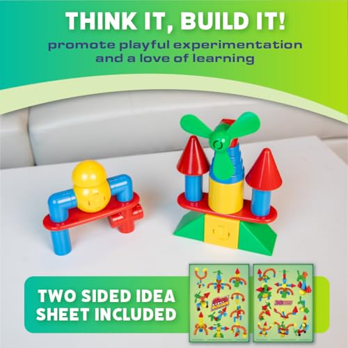 POPULAR PLAYTHINGS 18302 Mag Builder Magnetic Building Toy for Kids with 30 Colorful Pieces - Image 5