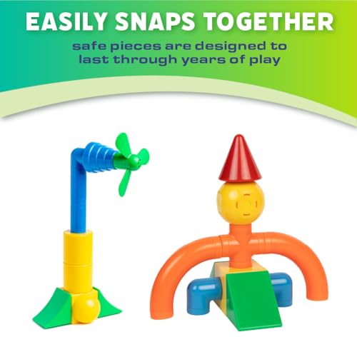 POPULAR PLAYTHINGS 18302 Mag Builder Magnetic Building Toy for Kids with 30 Colorful Pieces - Image 4