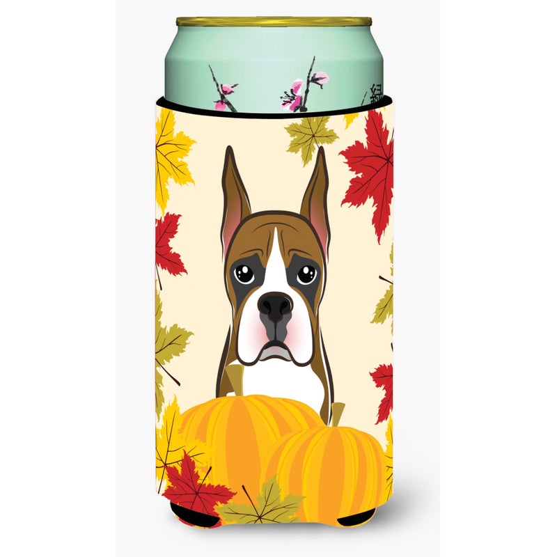 Caroline's Treasures ""Caroline's Treasures BB2029TBC """"Boxer Thanksgiving"""" Tall Boy Hugger Koozie  Multicolor"" 