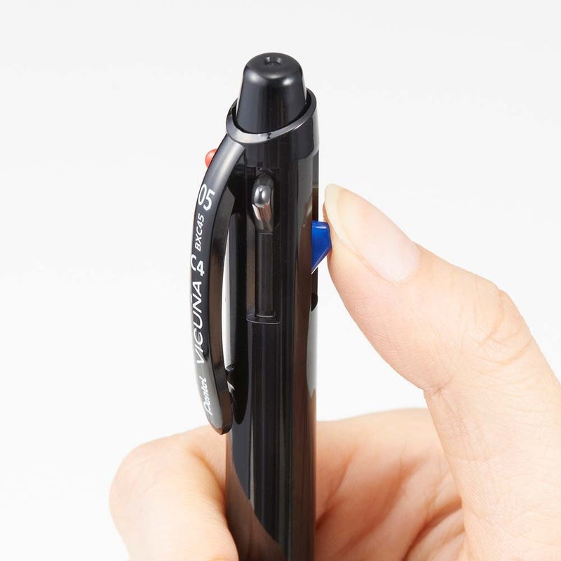 Pentel Ballpoint Pen Vicuna, Extra Fine, Black, Red, Blue, Green, Black (BXC45A) - Image 4