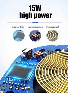 Generic Magnetic Type car Wireless Charging Large Output 15W Is Suitable For iPhone/Samsung/Huawei/Xiaomi,Installed In The Air Conditioning Port For Fast Wireless Charging Station  - Image 3