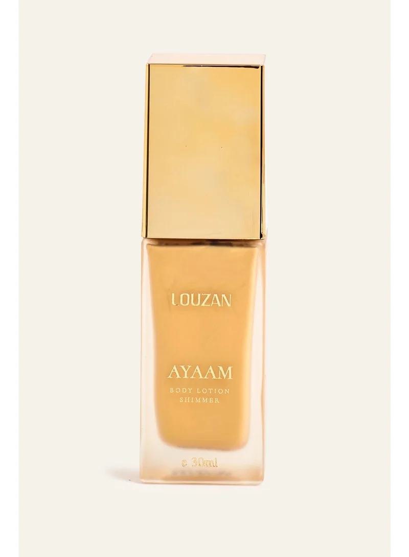 Louzan Louzan Ayaam Shimmer 30ml – Sparkling Body Shimmer with Orange Blossom, Vanilla & Leather