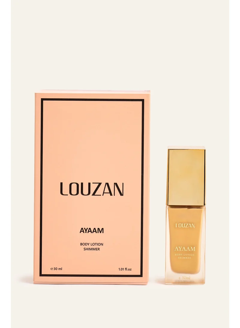 Louzan Louzan Ayaam Shimmer 30ml – Sparkling Body Shimmer with Orange Blossom, Vanilla & Leather