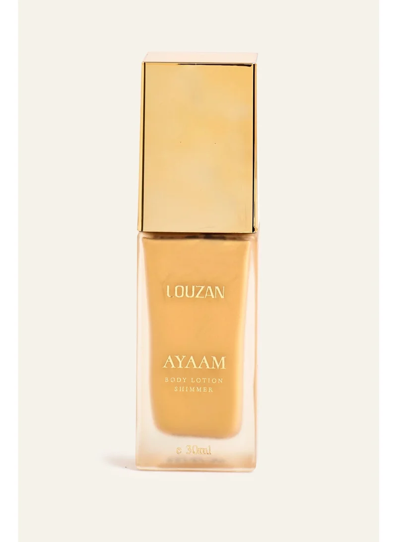 Louzan Louzan Ayaam Shimmer 30ml – Sparkling Body Shimmer with Orange Blossom, Vanilla & Leather