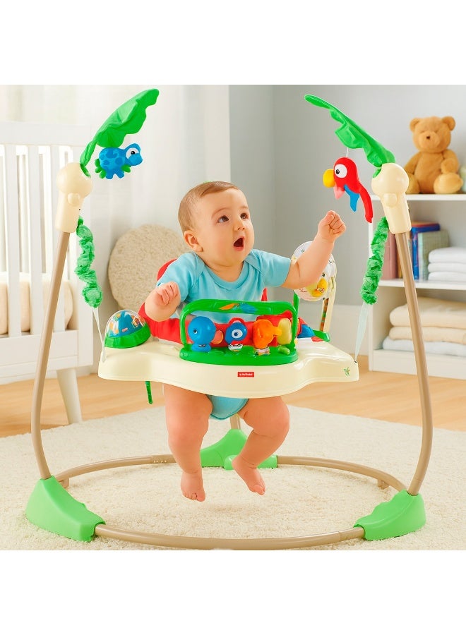 Tiibaby Rainforest Baby Jumper – 360° Spinning Seat with Music, Lights & Interactive Toys - Image 1