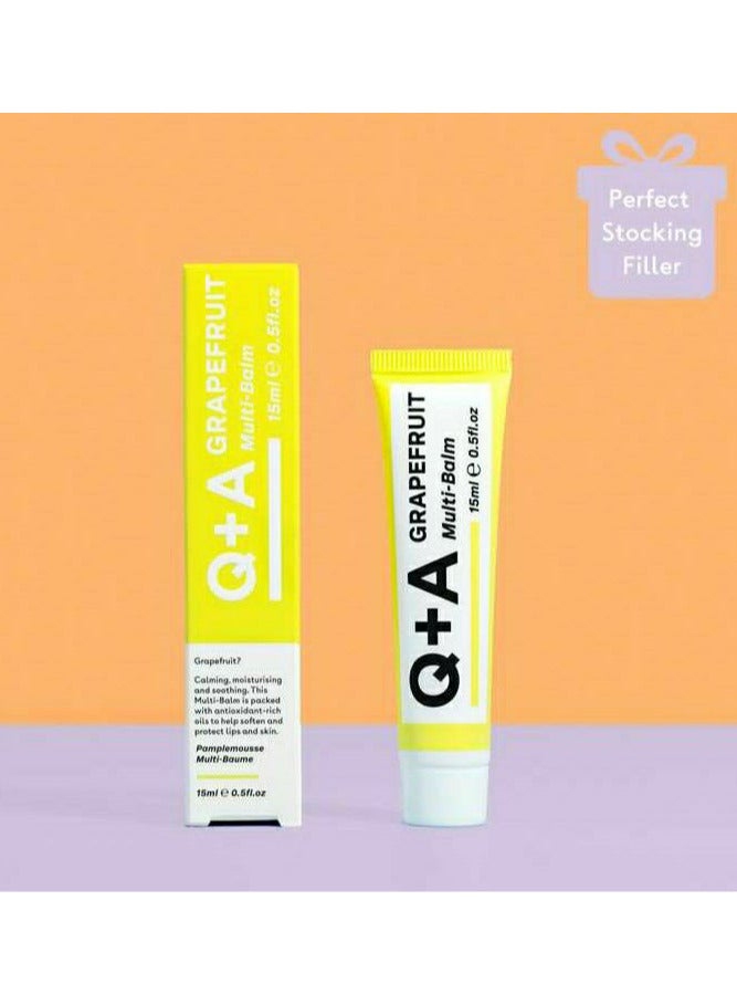 Q+A Moisturizing Lip Balm With Grapefruit - 15G - Image 1