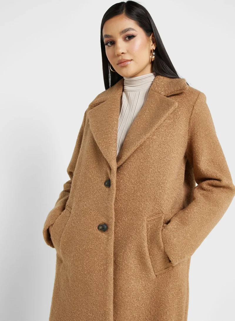 VERO MODA Button Detail Longline Coat