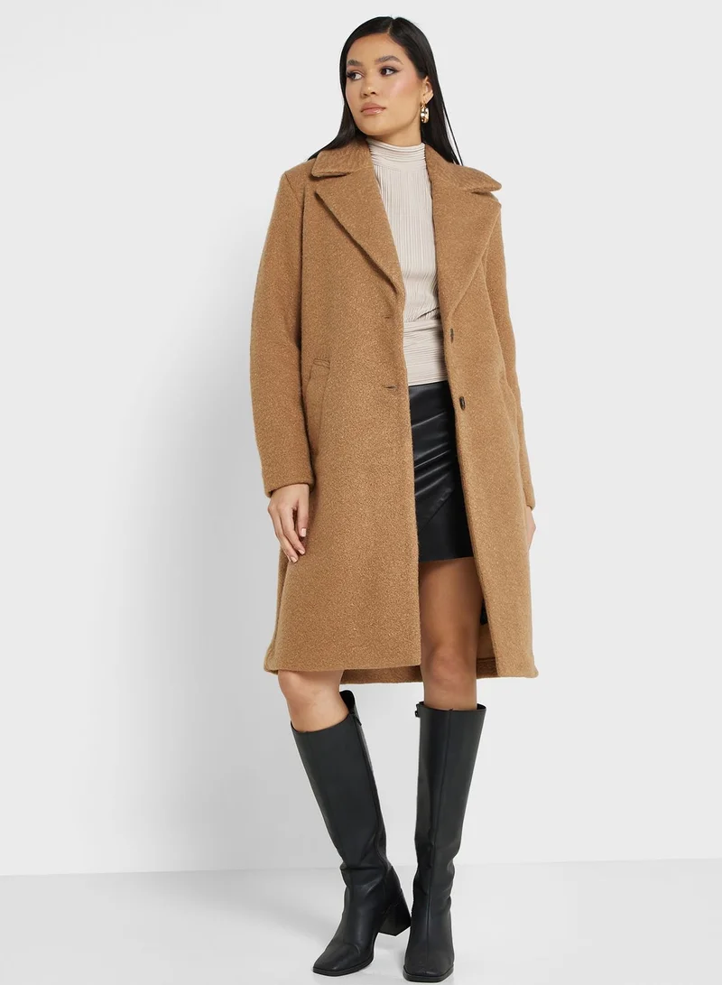 VERO MODA Button Detail Longline Coat