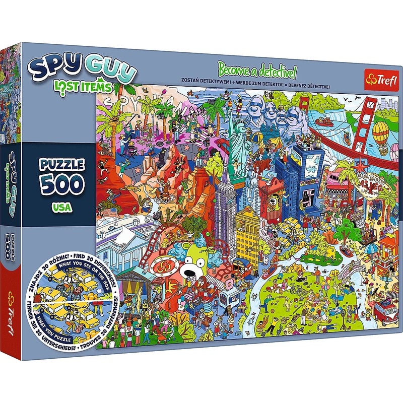 Trefl - Spy Guy Lost Items: USA Puzzle 500 Pieces - 37480 - Image 1